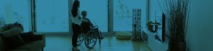 woman in wheelchair has life & disability insurance