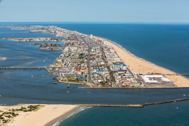 Aerial view of Ocean City, Maryland
