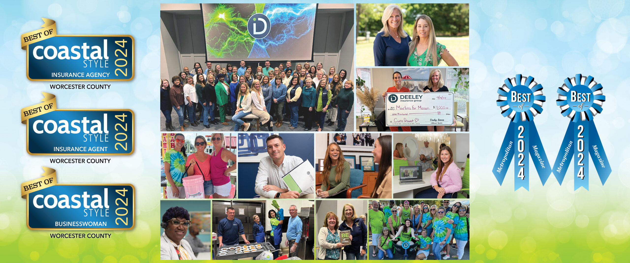 2024 blog graphic best of collage of Deeley team photos and 5 BEST OF awards from 2024